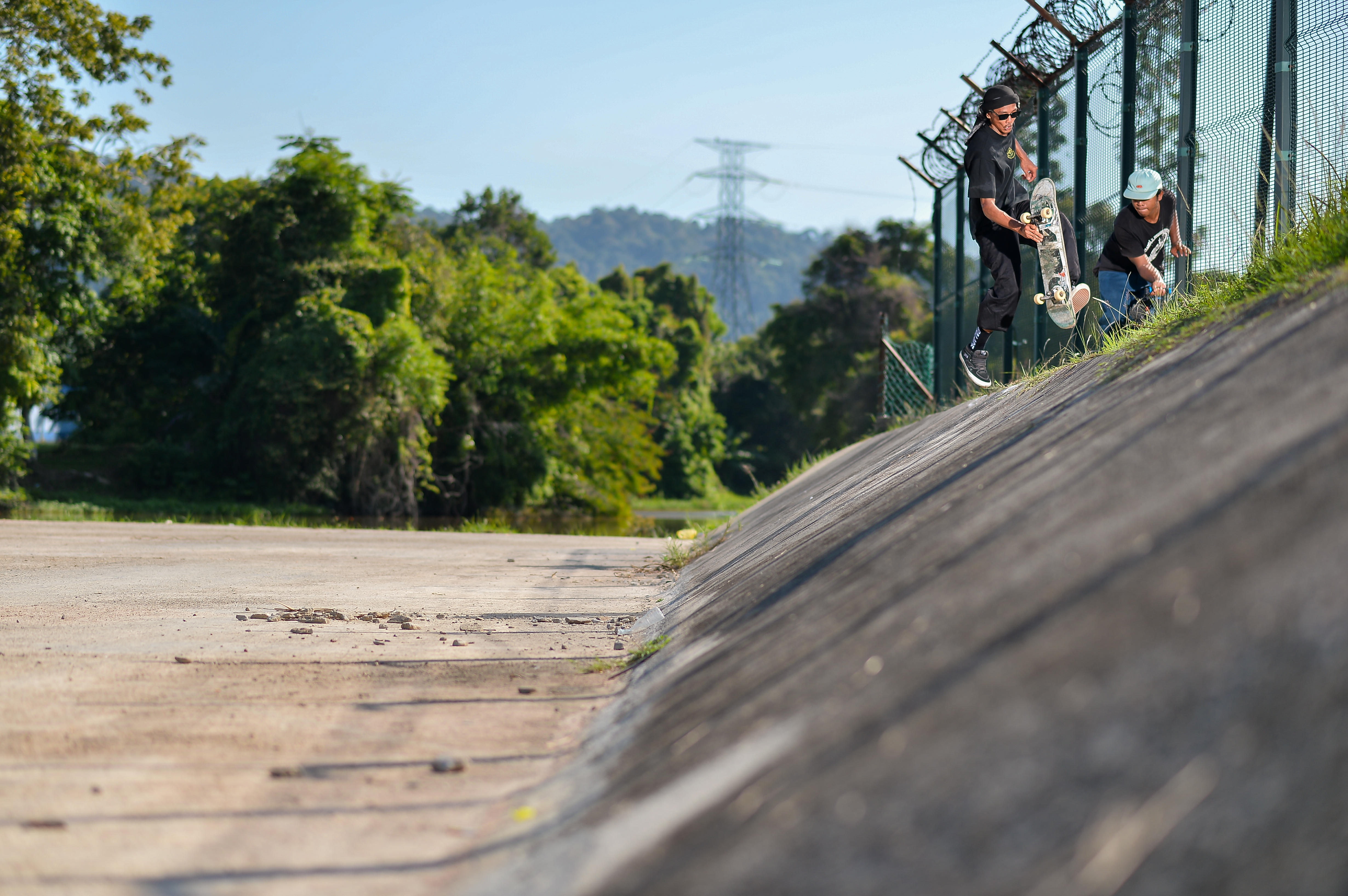 Skateboarding in the city